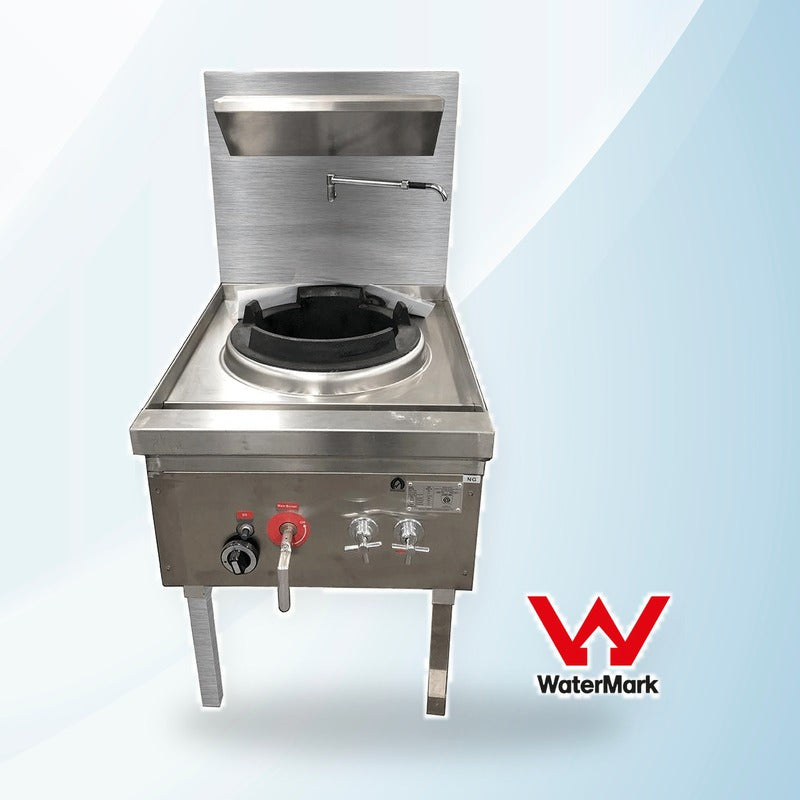 AMING standardized product image - WW-1NC Stainless Steel Waterless Nature Gas Single Wok Chimney Burner