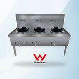 AMING standardized product image - WW-3LC Stainless Steel Waterless LPG Triple Wok Chimney Burner