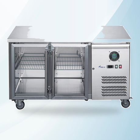 AMING standardized product image - FED-X Two Glass Door Bench Fridge - XUB7C13G2V