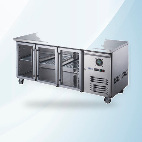 AMING standardized product image - FED-X Three Glass Door Bench Fridge - XUB7C18G3V
