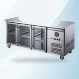 AMING standardized product image - FED-X Three Glass Door Bench Fridge - XUB7C18G3V