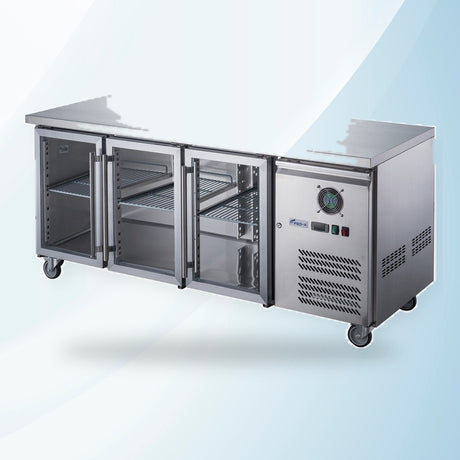 AMING standardized product image - FED-X Three Glass Door Bench Fridge - XUB7C18G3V
