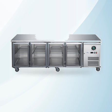 AMING standardized product image - FED-X Four Glass Door Bench Fridge - XUB7C22G4V