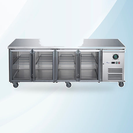 AMING standardized product image - FED-X Four Glass Door Bench Fridge - XUB7C22G4V