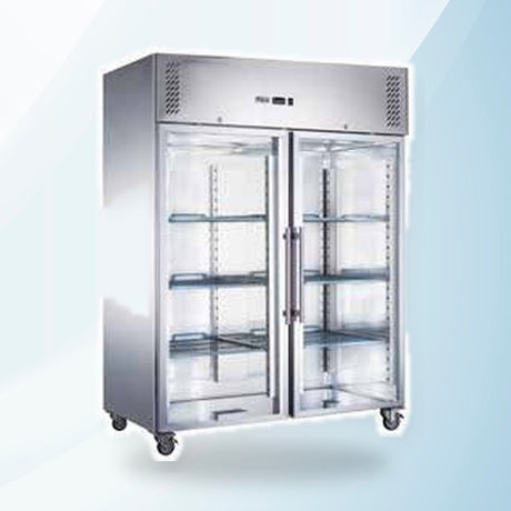 AMING standardized product image - FED-X S/S Two Full Glass Door Upright Fridge - XURC1200G2V