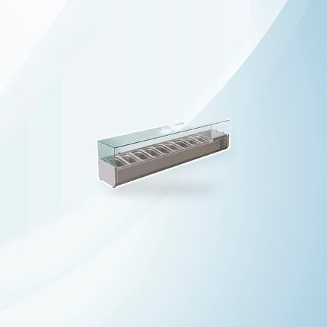 AMING standardized product image - FED-X Flat Glass Salad Bench - XVRX1200/380