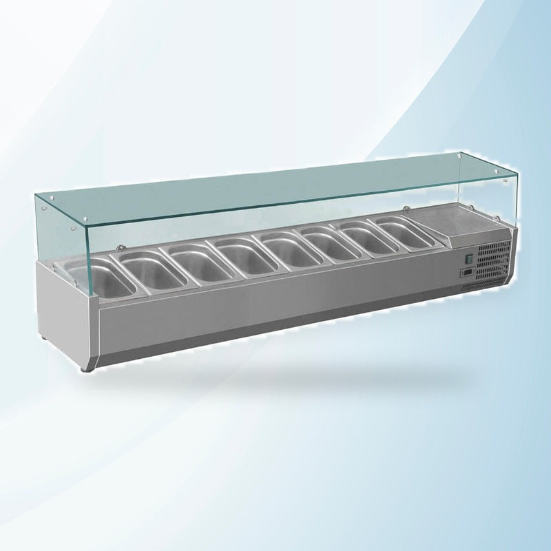 AMING standardized product image - FED-X Flat Glass Salad Bench - XVRX1800/380