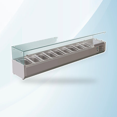 AMING standardized product image - FED-X Flat Glass Salad Bench - XVRX2000/380