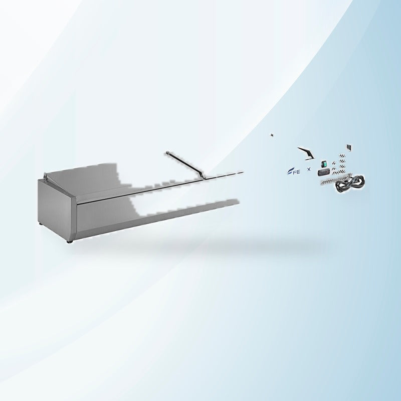 AMING standardized product image - FED-X Salad Bench with Stainless Steel Lids - XVRX2000/380S