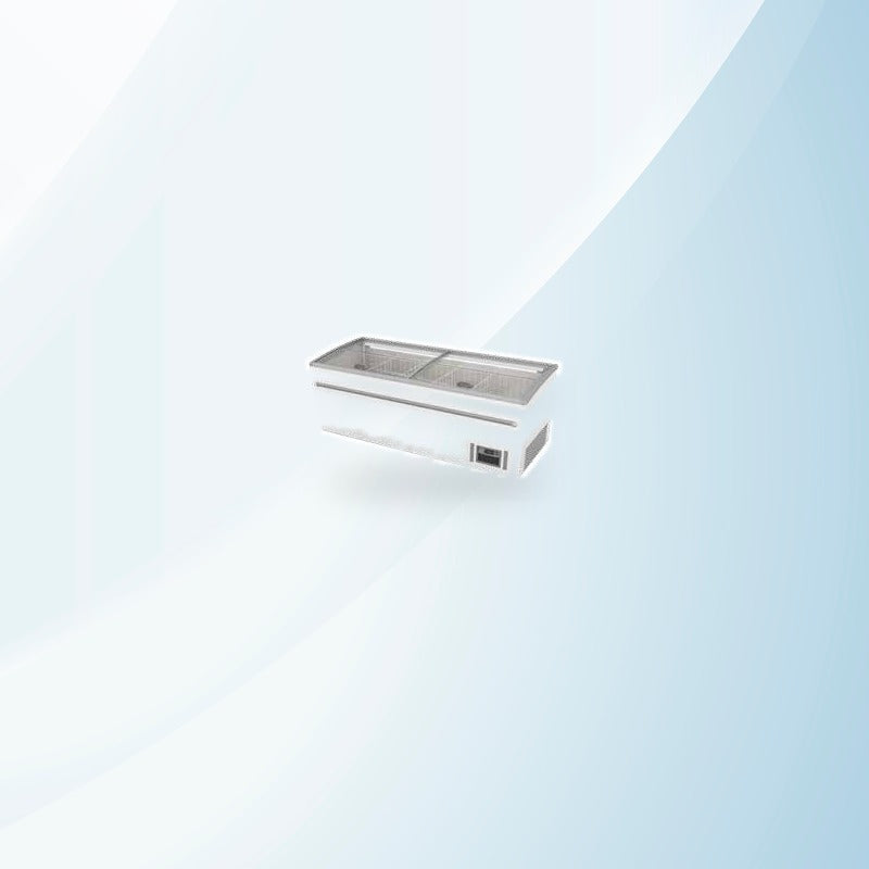 AMING standardized product image - ZCD-E185S Supermarket Island Dual Temperature Freezer & Chiller‌ with Glass Sliding Lids