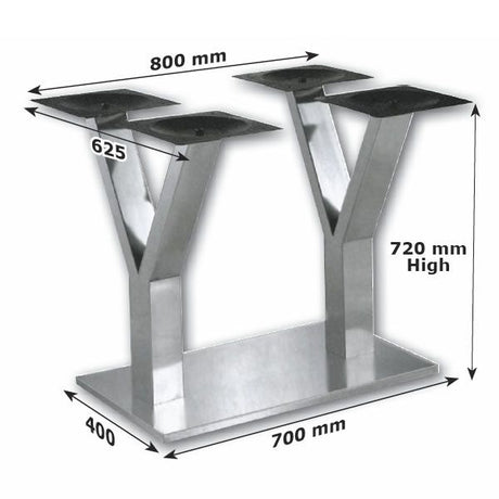 YY-Shape Stainless Steel Table Base (SL13-58-576)