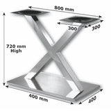 X-Shape Stainless Steel Table Base 720H (SL13-58-578)