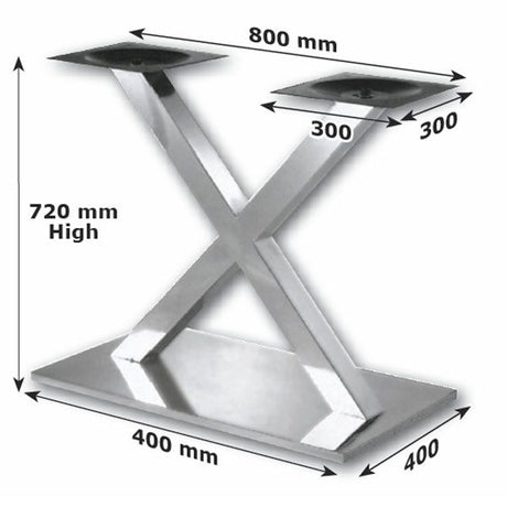 X-Shape Stainless Steel Table Base 720H (SL13-58-578)