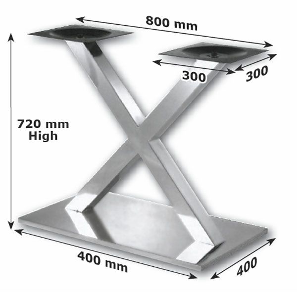 X-Shape Stainless Steel Table Base 720H (SL13-58-578)