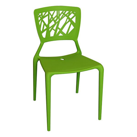 Charisma White Outdoor Polypropylene Chair (125-APP-W)