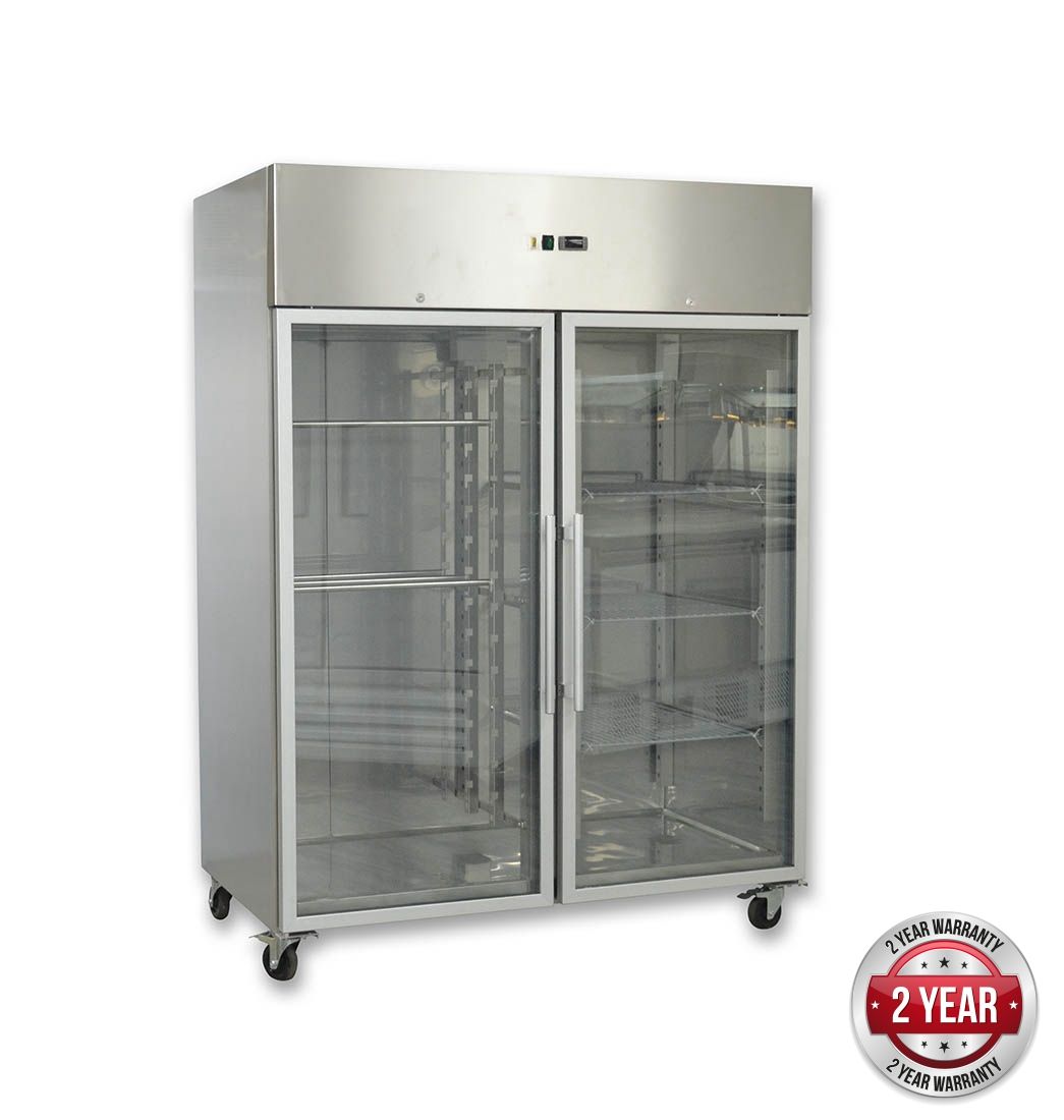 GRAND ULTRA Two Glass Doors Upright Freezer 1200L (GN1200BTG)
