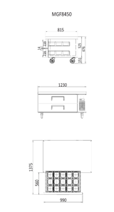 CHEF BASE 2 抽屉 1230 毫米冰箱 MGF8450