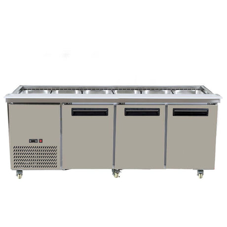 Bench Station Three Door - 6× 1/1 GN Pans (PG210FA-B)