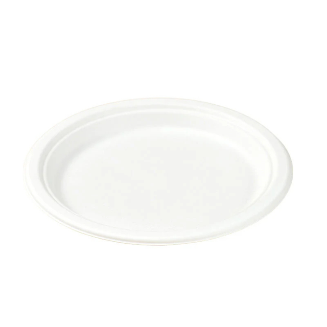 PakMax 10" Sugarcane Round Plate,Ø258*20.5mm (PL-R10) — Carton of 500