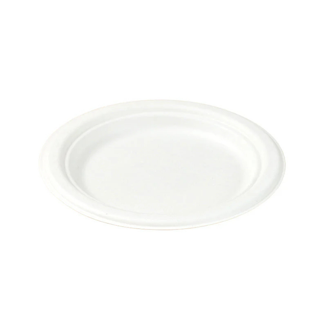 PakMax 7" Sugarcane Round Plate，Ø175*15.8mm (PL-R7) — Carton of 1000