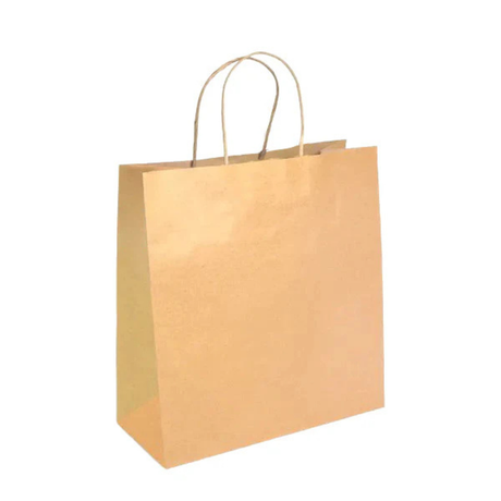 PakMax Medium Twist Handle Kraft Paper Bags (RPFR-120-M) — Carton of 300