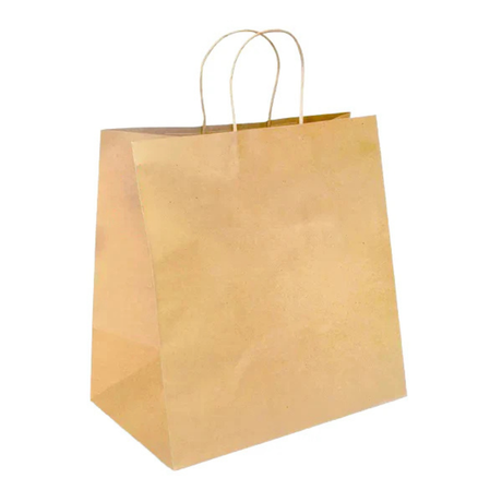 PakMax Jumbo Twist Handle Kraft Paper Bags (RPRR-120-J) — Carton of 300