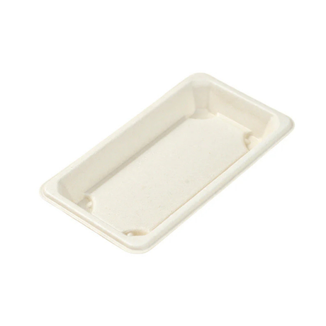 PakMax 6.5"*4.5"*0.8" Sugarcane Sushi Tray (ST-08) — Carton of 500