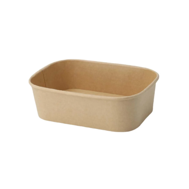 PakMax 750ML Kraft Paper Rectangular Bowl (KPRB-650-120) — Carton of 300