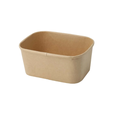 PakMax 1000ML Kraft Paper Rectangular Bowl (KPRB-1000-120) — Carton of 300