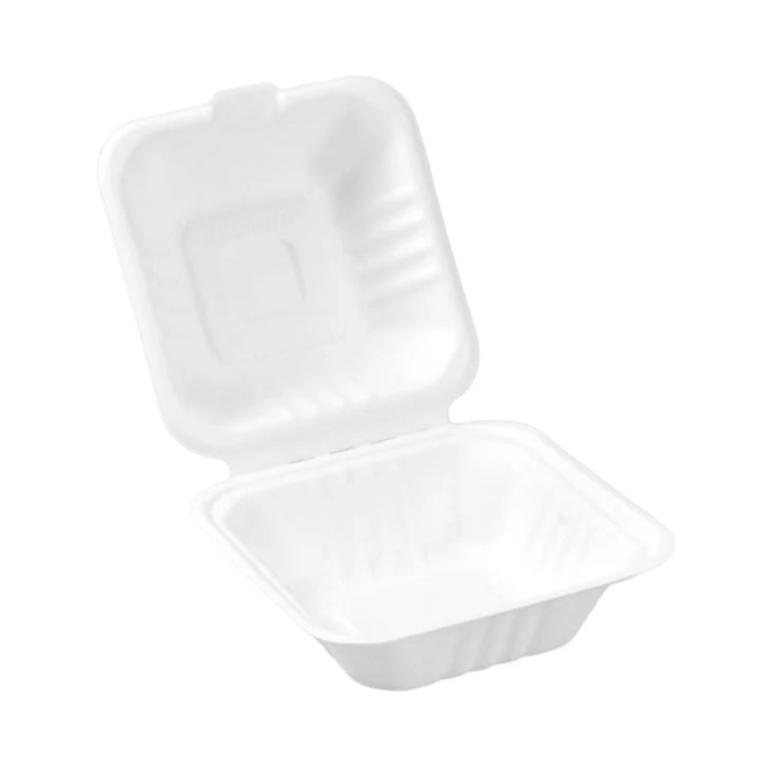 PakMax 6*6" Sugarcane Clamshell (CS-66) — Carton of 500