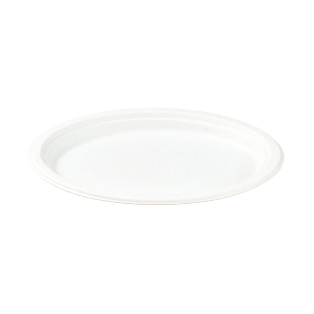 PakMax 10" Sugarcane 3-Compartment Round Plate (PL-R10-3) — Carton of 500