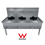 WW-3L Stainless Steel Waterless LPG Gas Triple Wok