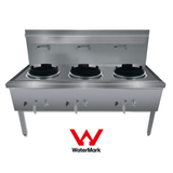 WW-3N Stainless Steel Waterless Nature Gas Triple Wok