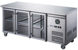 FED-X Three Glass Door Bench Fridge - XUB7C18G3V
