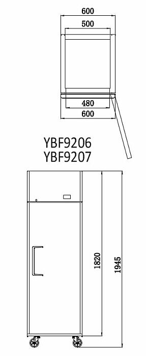 SINGLE DOOR TOP MOUNTED FREEZER YBF9207