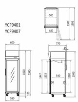 顶装单门玻璃冰箱 YCF9401