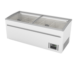 ZCD-L210S Supermarket Island Dual Temperature Freezer & Chiller‌ with Glass Sliding Lids